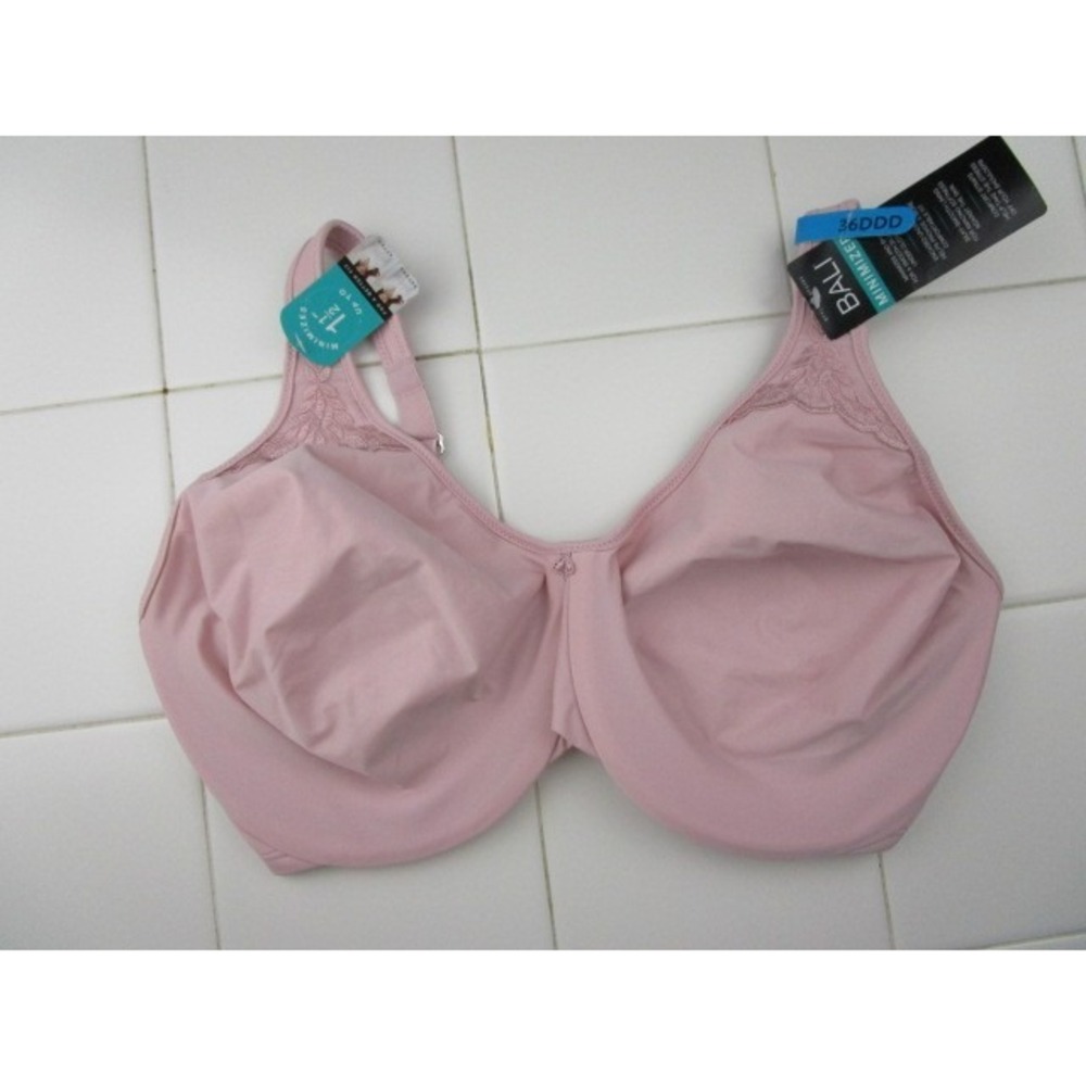 Bali Passion For Comfort Seamless Underwire Minimizer Bra Pink Women's 36DDD